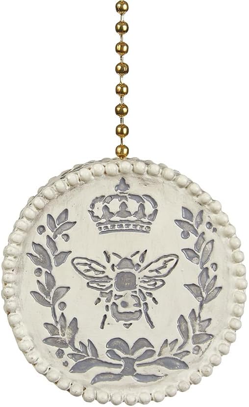 Clementine Designs Antiqued Queen Bee Ceiling Fan Pull Chain Light Decorative Extension
