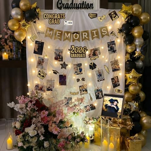 Eaasty Graduation Picture Display Backdrop Photo 2026 Graduation Wall Decorations...