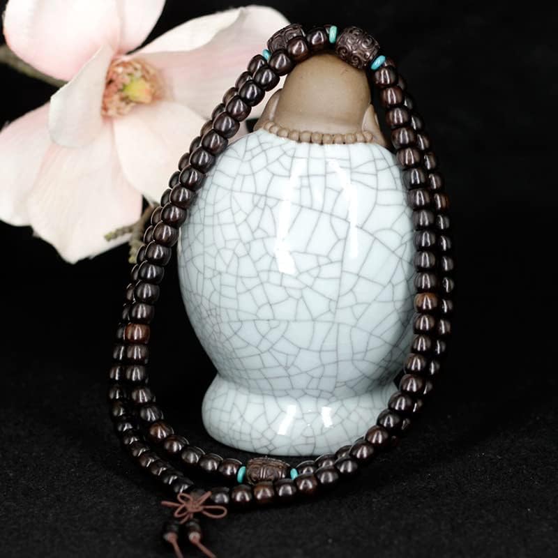 黑檀珠如意款桶珠手链 男女文玩装饰规格7×9×108颗念珠装饰(7×9×108颗)