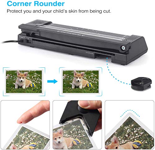 13 inches Laminator Machine, JZBRAIN A3 Laminating Machine with 20 Laminating Pouches, Paper Cutter, Corner Rounder, Thermal Laminator for Home Office School Use, Black - Thumbnail 4