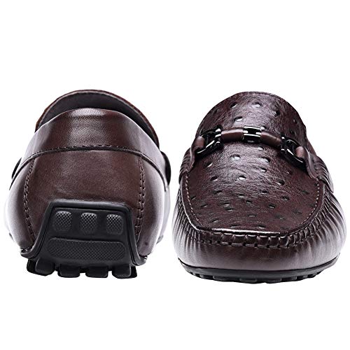 Mens Casual Comfortable Genuine Leather Lightweight Driving Moccasins Classic Fashion Penny Loafer Slip On Breathable Driving Loafer2