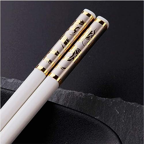 chop Sticks Multipack Baguettes Réutilisables Baguettes Réutilisables, 10 Pairese Baguettes de Style Japonais Chinois Coréen, Baguettes en Fibre de Verre Blanche Réutilisables(Color:4,Size:)