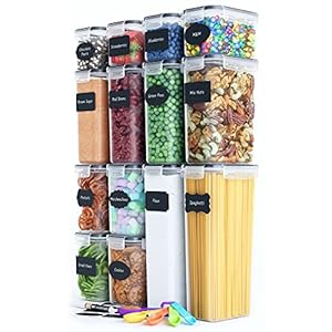 Chef’s Path Voorraadpot Set Luchtdichte Voorraaddozen – 14 ST – Voorraadpotten & Bewaarpotten – BPA-Vrij Plastic…