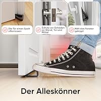LouMaxx Fensterstopper beim Lüften – Türkeil – Der Allrounder im Bereich Fensterkeile und Türstopper Boden – Fenster Stopper Gummi – 2er Pack in Schwarz – Ansicht 5