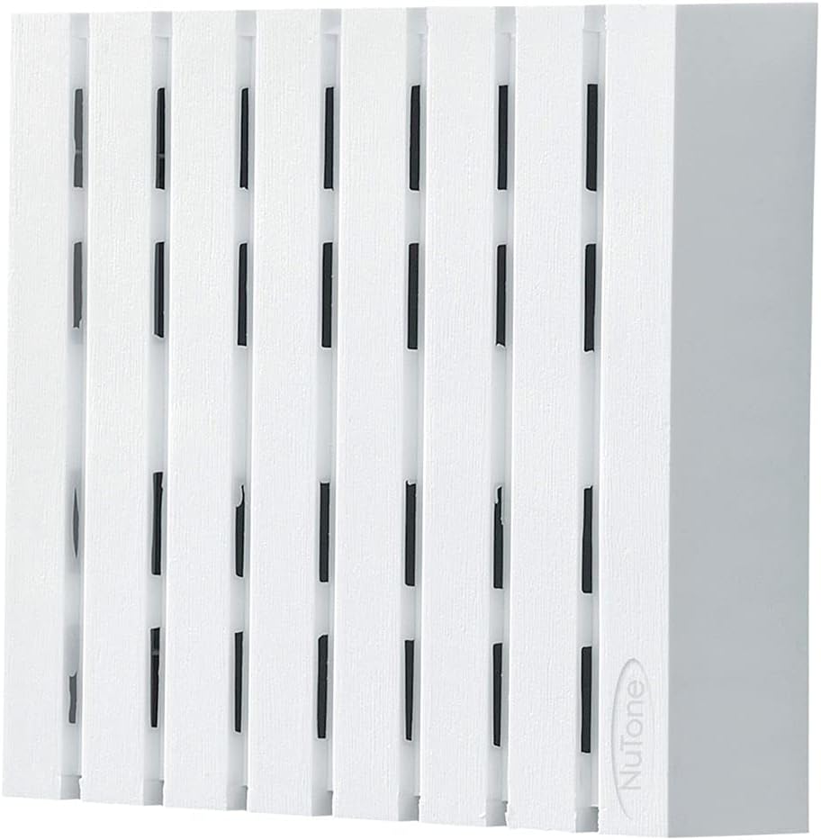 Broan-NuTone NuTone LA18WH Decorative Wired Two-Note Door Chime with Vertical Panels, White