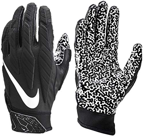 Nike men's superbad 5.0 receiver gloves (large, black/w…