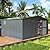 Domi 11x12.5FT Outdoor Storage Shed, Large Size Metal Outdoor Storage Cabinet with Lockable Doors, Windows, Galvanized Steel Storage House for Backyard, Patio, Garden, Lawn, Grey
