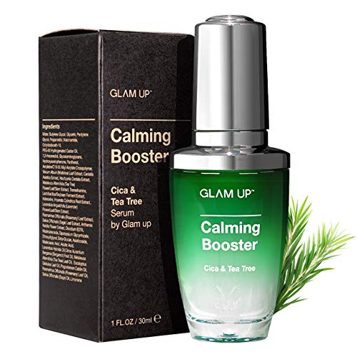 Calming Booster TEA TREE Serum by Glam Up (1fl.oz) - Tearapy Serum, Face Serum for Acne, Relieve Trouble Skin Formula with Tea Tree Oil, Niacinamide and Centella Asiatica, Serum for Acne Scars