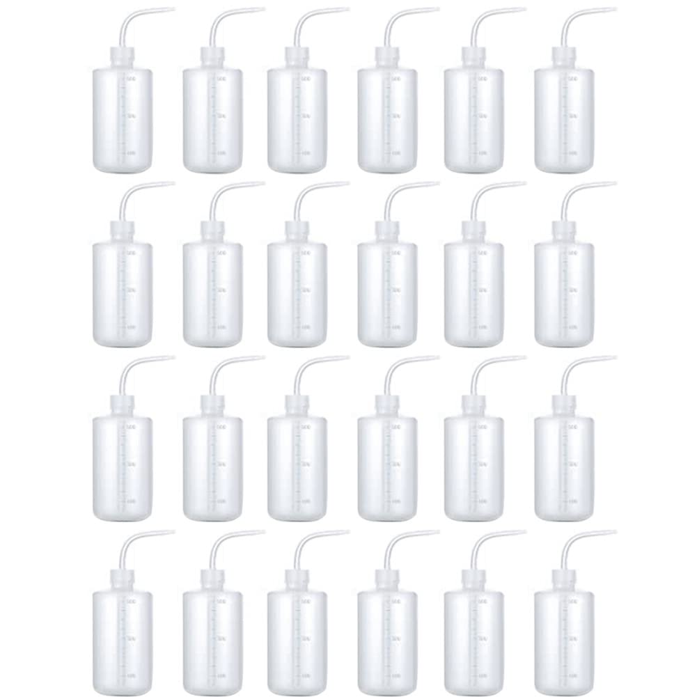 24 Stück 500 Ml Spritzflaschen Aus Kunststoff, Quetschflaschen für Flüssigkeiten, Laborwaschflaschen, Preiswerte Plastik-Quetschflaschen