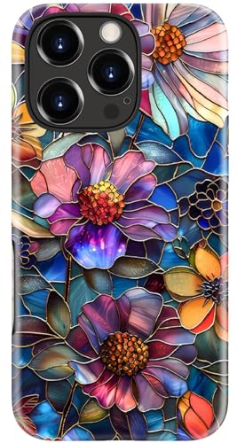DorisMax Cute Floral Case for iPhone 16 Pro, Aesthetic Magnetic Cover | [MagSafe Compatible], Dual Layer (Hard PC + Soft Silicone), Slim Fit Shockproof Phone Shell for Women and Girls