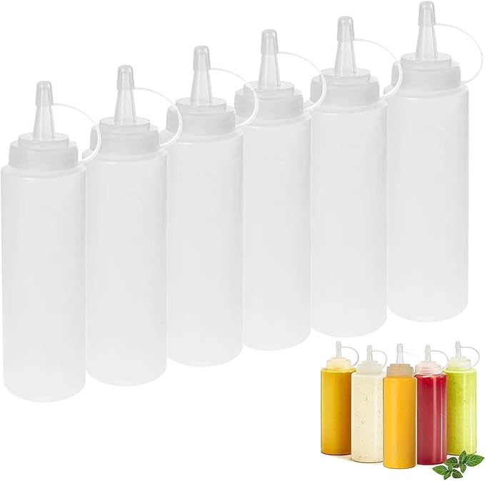 Bottiglie Squeeze Per Salse 4 Pezzi - 350 Ml Con Tappi E Imbuto, Ideali Per Cucina E BBQ - Foto 9