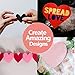 BearBoss 5 Pack Heart Punch, Craft Hole Punch Shapes, Pink Paper Puncher, Different Size of Scrapbooking Punches for Greeting Card Making, Handcraft, DIY Albums Photos, 0.3'' 0.6'' 1'' 1.5'' 2'' inch