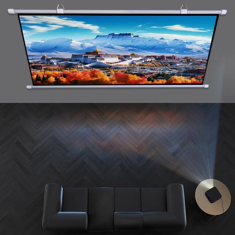 Pantalla de proyección HD 4K retráctil de 60 pulgadas 16:9