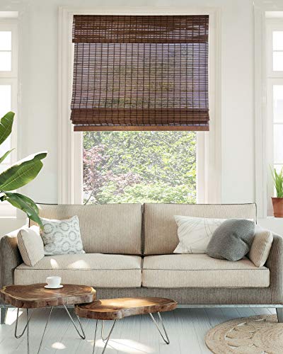 CHICOLOGY Bamboo Blinds, Bamboo Shades, Roman Shades for Windows Roman Window Shades