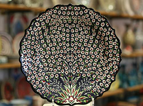 Living Room Wall Plate, 30 cm Ceramic Hand painted Wall