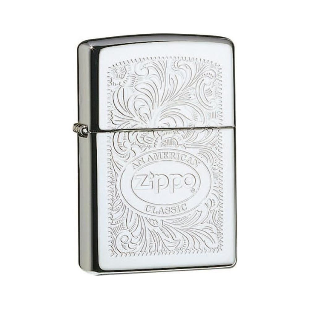 Zippo Zapalniczka Sztormowa, American Classic, Chrom Polerowany na Błysk, z Możliwością Napełniania, Wielokrotnego Użytku, Płomień Odporny na Wiatr, w Pudełku Prezentowym, Made in USA