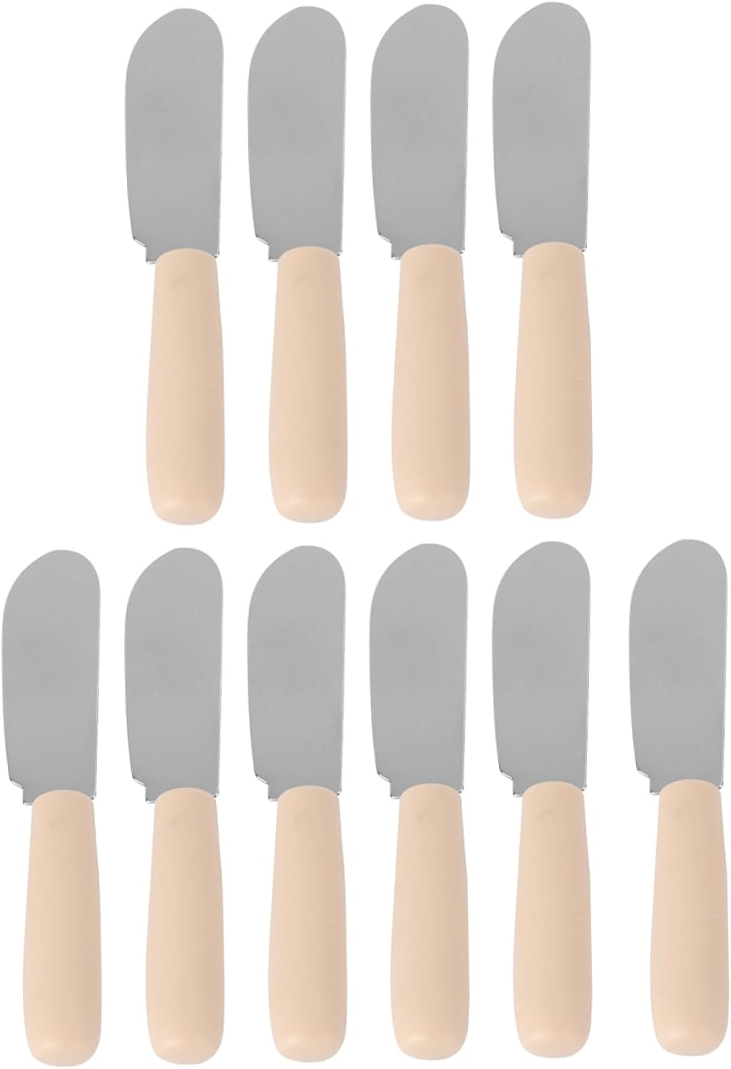 10pcs Stainless Steel Butter Spreader Knives with Ergonomic Handle