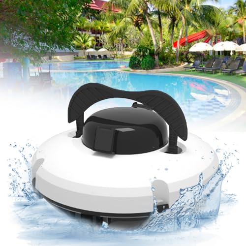 Limpiafondos inalámbrico inteligente con acoplamiento automático para baja batería. Limpiafondos para piscinas que escalan paredes y limpia pisos, paredes y línea de flotación.