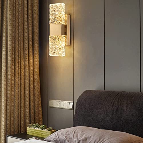 Luces de pared de cristal LED con brillo confort para dormitorios 4