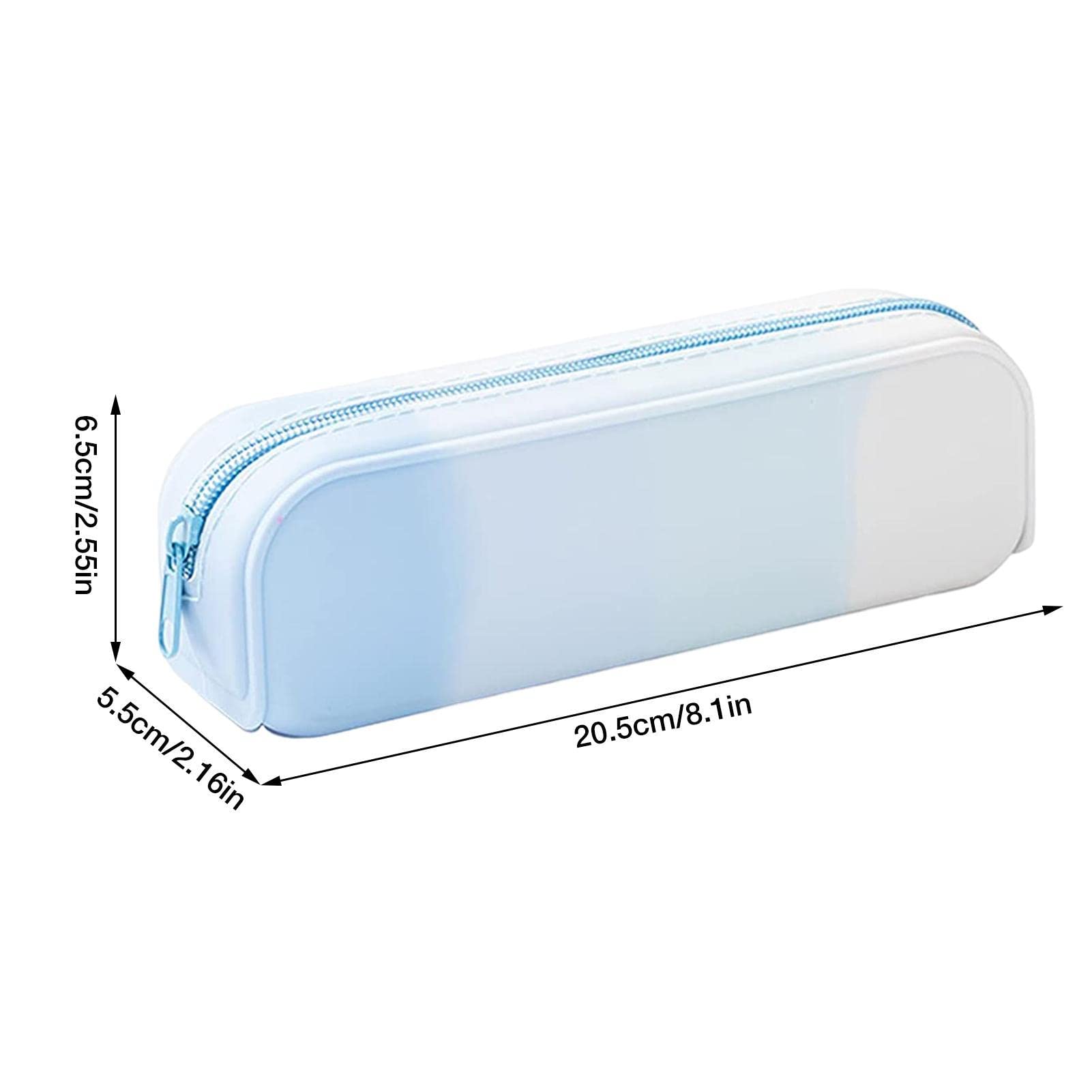 Astuccio in silicone per studenti | Elegante astuccio in silicone di grande capacità, portapenne e borse per il trucco, Blu, vedi descrizione, Vedi descrizione