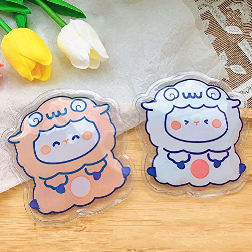 TUANTUAN 2 Pcs Mini Winter Gel Hand Warmer,Reusable Hand Warmer Mini Self-Heating Hand Warmer Cute Cartoon Hand Warmer Cartoon Portable Hand Warmer for Cold Days.Random Color