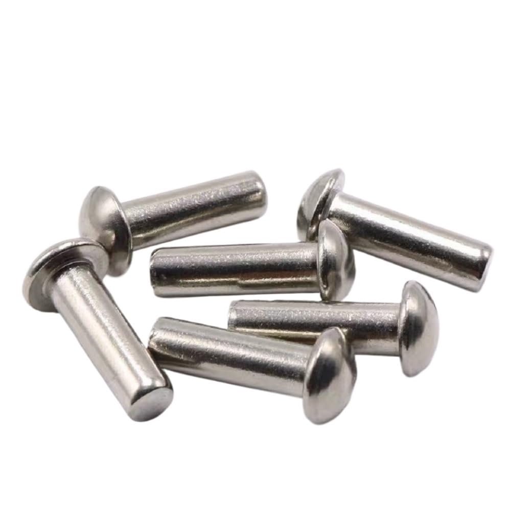 Rivets à tête ronde pleine, 200 pièces, M2, bouton, auto-obturants, en acier inoxydable 304, tailles assorties(18mm)