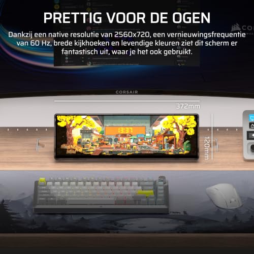 Image of Corsair XENEON Edge 14.5 inch 2K Portable LCD HDMI USB C Touchscreen - Crystal