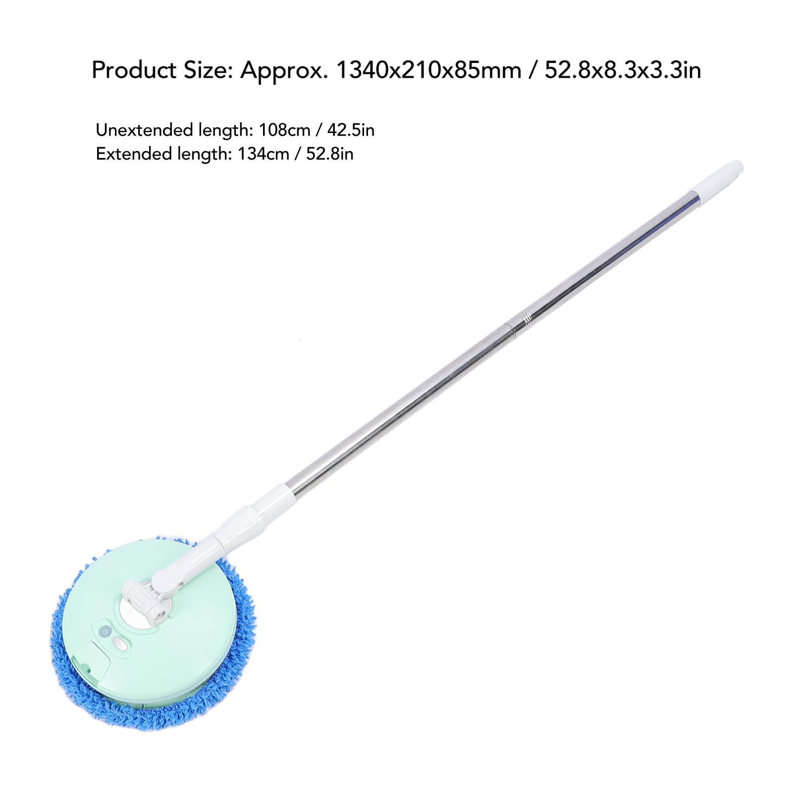 Cepillo de Limpieza de Coche eléctrico, Cepillo Giratorio para Lavado de Coches, Herramienta de Limpieza de fregona, Mango telescópico, cerdas Suaves para Uso doméstico, Suelo de (Verde)