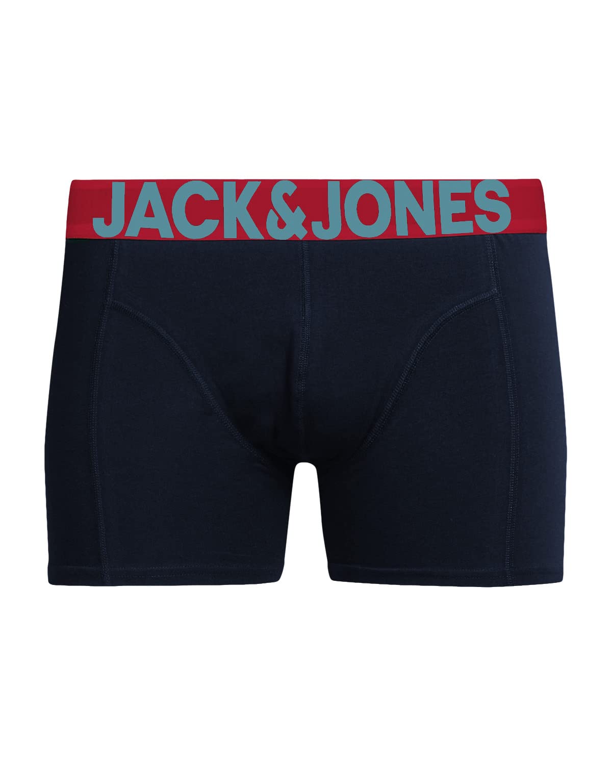 JACK & JONES 12204864 - Confezione di 5 mutande boxer da uomo, colore bianco, nero, blu e grigio, XXL