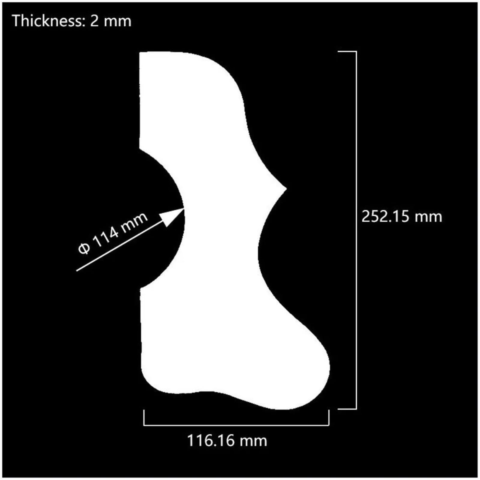 Piezas De Guitarra Acústica Protector De Púas Para Guitarra Acústica Autoadhesivo De 2,0 Mm De Grosor Con Placa Antirayaduras