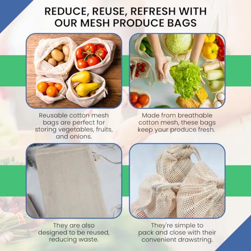 Mesh-Produce-BagsChristmas-Gift-Bag-Cotton-Mesh-Bags-for-Vegetables-Fresh-air-Circulation-Bag-Reusable-Produce-Bags-Onion-Storage-Bags-Mesh-Grocery-Bag-Food-Bag-7x10-Small-Natural-6-Pack