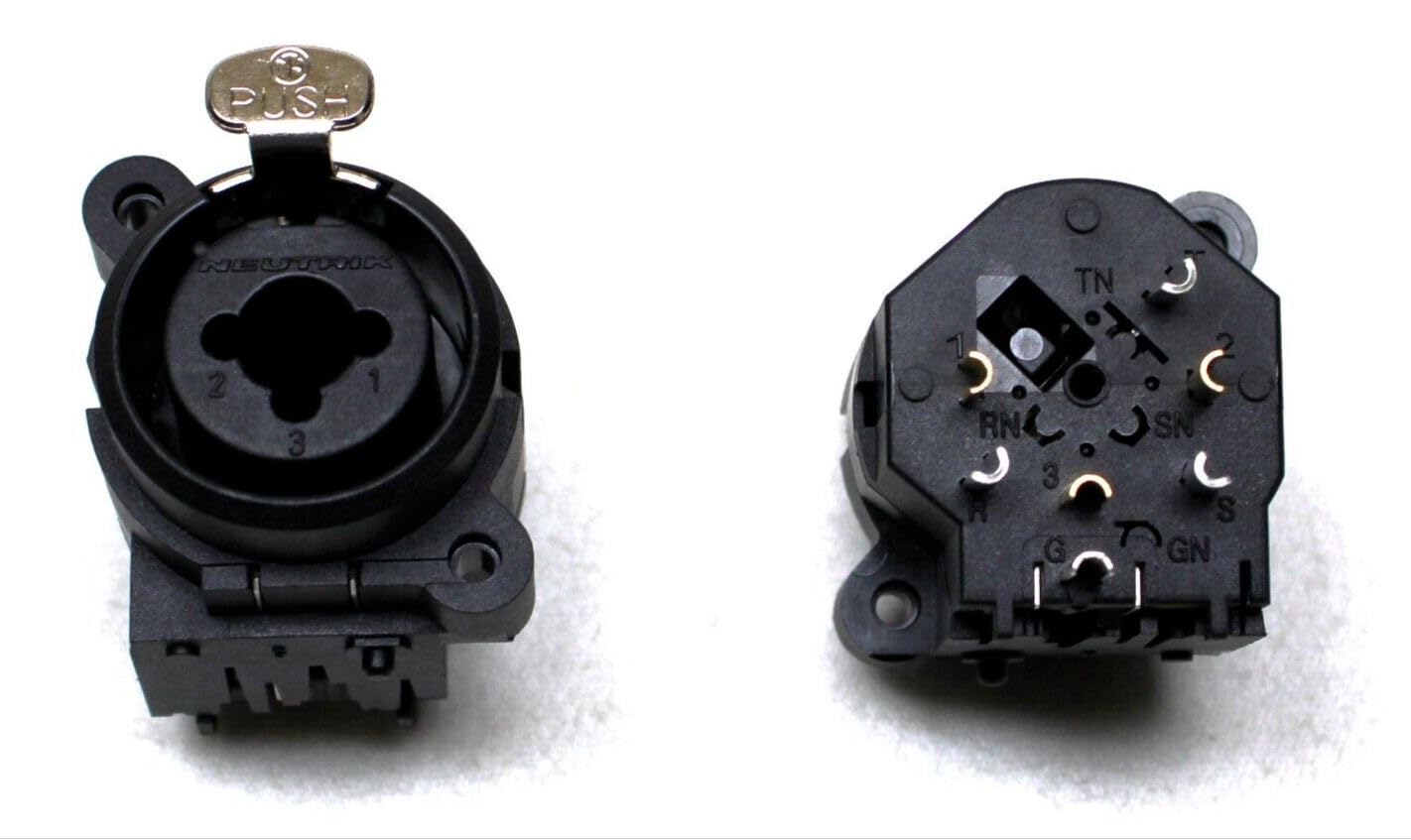 LASE(2) Two Genuine NEUTRIK NCJ6FI-S Combo 3-Pin XLRF / 1/4" TRS Panel Mount Solder
