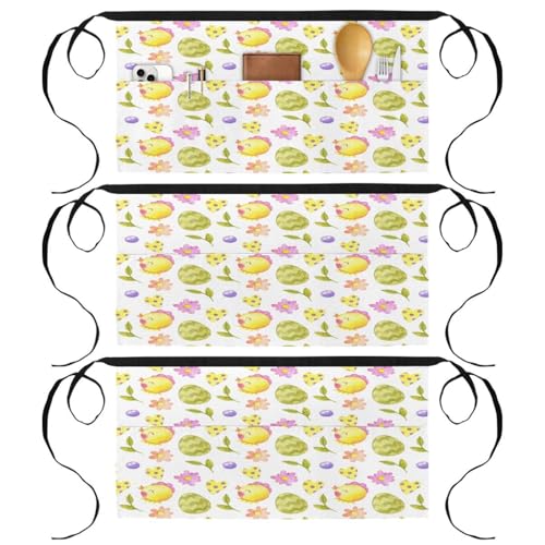 Demi-tablier de cuisine à poches parfait pour la pâtisserie et le nettoyage