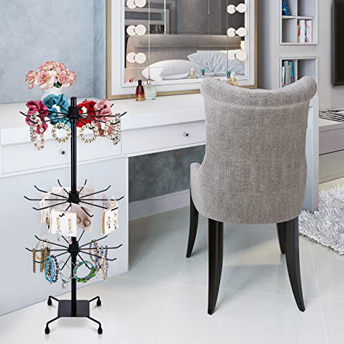Bbto 2 Pcs Rotating Display Stand Jewelry Display Rack With Hooks Metal Earrings Display Stands For Selling Necklace thumb #5