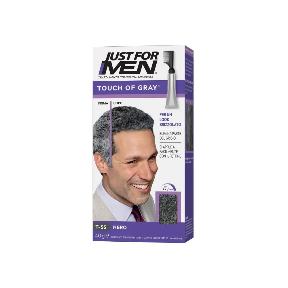 Just For Men Touch Of Gray T-55 Lot de 3 Colorations, couleur noire