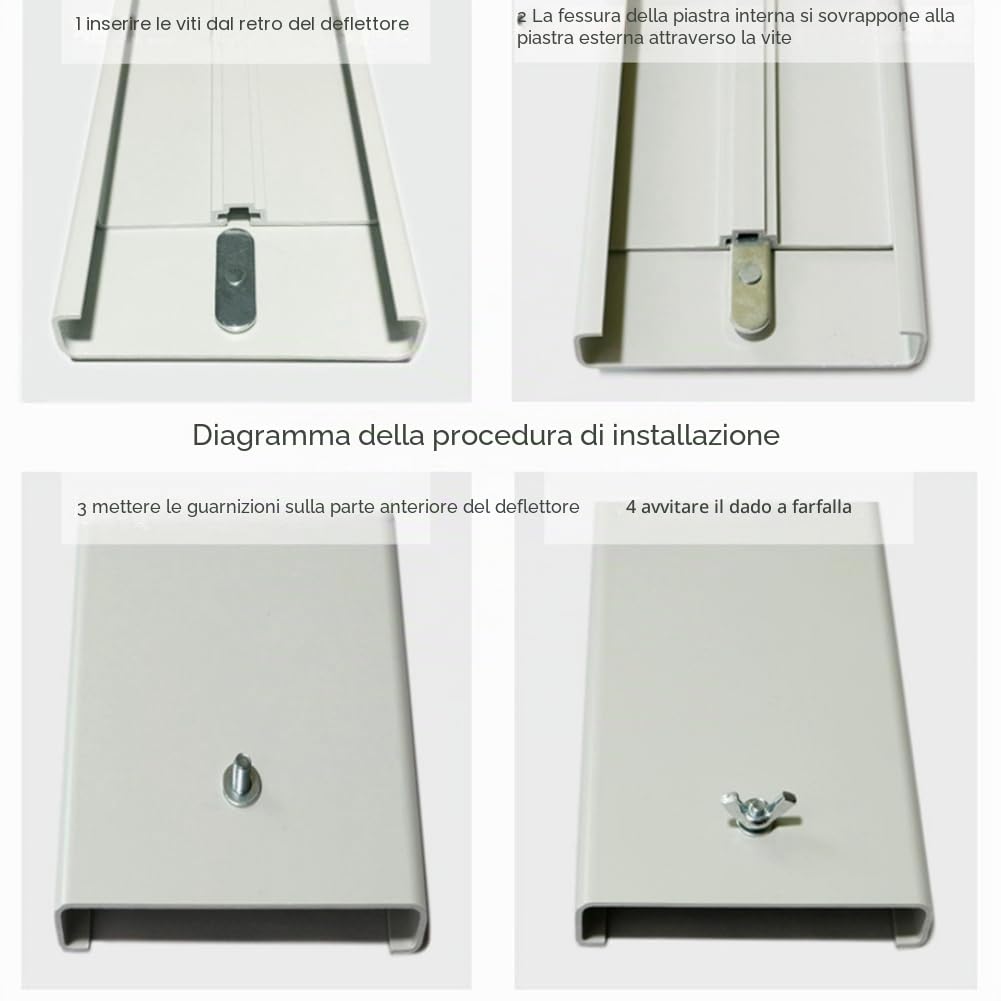 Set di 3 piastre regolabili portatili per condizionatore d'aria, pezzi di ricambio, accessori per il fissaggio della finestra, 55 cm