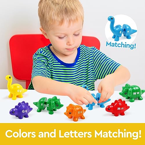 Image of GKDOMS Alphabet Dinosaurs Matching Toy, Toddlers ABC Learning Dinosaurs