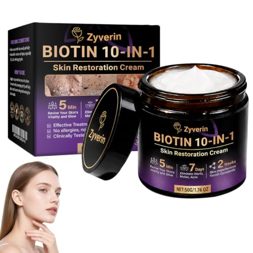 ATTDX Zyverin Biotin 10 In 1 Skin Restoration Cream Biotin 10 In 1 Cream for Skin Moisturizing Smooth Skin and Moisturize (1PC)