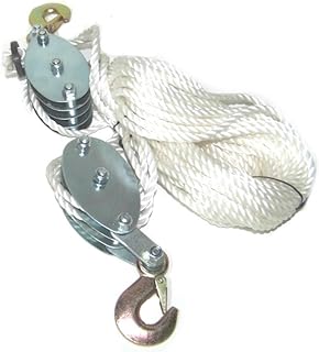 7:1 LIFTING POWER 2 Ton Poly Rope Hoist Pulley Wheel Block and Tackle Puller Lift Tools SHG_shop