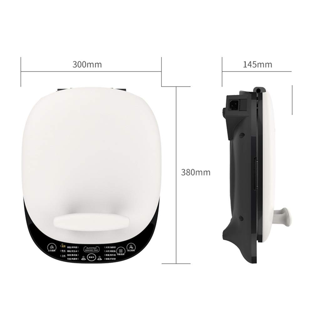 Bandeja para Hornear eléctrica con Revestimiento Antiadherente, Panqueques para el hogar, Bandeja para Hornear de Doble Cara, Lavable, Apagado automático, 1300 W