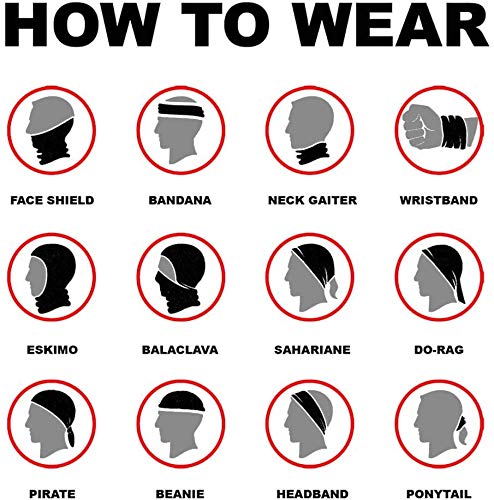 Kt Deals 8SKULLFACEMASK 8 Pcs Skull Face Mask Balaclava Ghost Biker Bandana Motorcycle Headband Magic Scarf Dust Proof Neck Warmer Winter Face Tube thumb #3