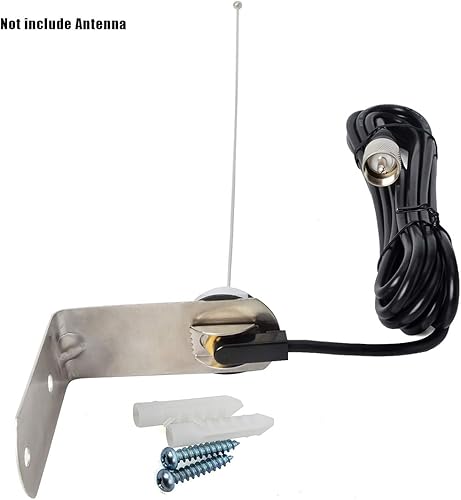 Miniatura 5 de HYS TCJ-N1 3/8 "a 3/4" Montaje en agujero con soporte NMO L forma Fender Mount 13'/Acerca de 13.1 ft RG-58 Cable coaxial NMO a PL259 para todas las