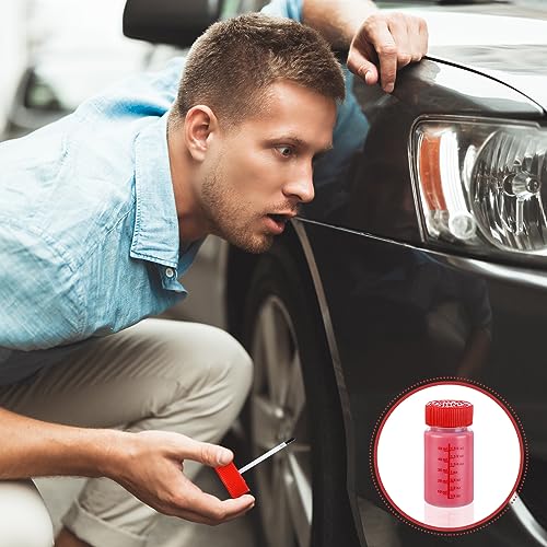 Image of Mumufy Touch up Paint Bottle with Brush Mixing Ball, Red, 60 Pcs