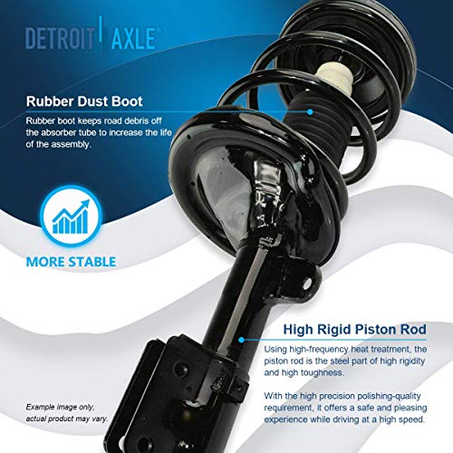 Image of Detroit Axle - Pair Front Struts for 2007-2010 Hyundai Entourage 2006-2014 Kia Sedona 2 Complete Struts w /Coil Spring Assembly 2008 2009 Replacement Suspension Strut Shock Assembly