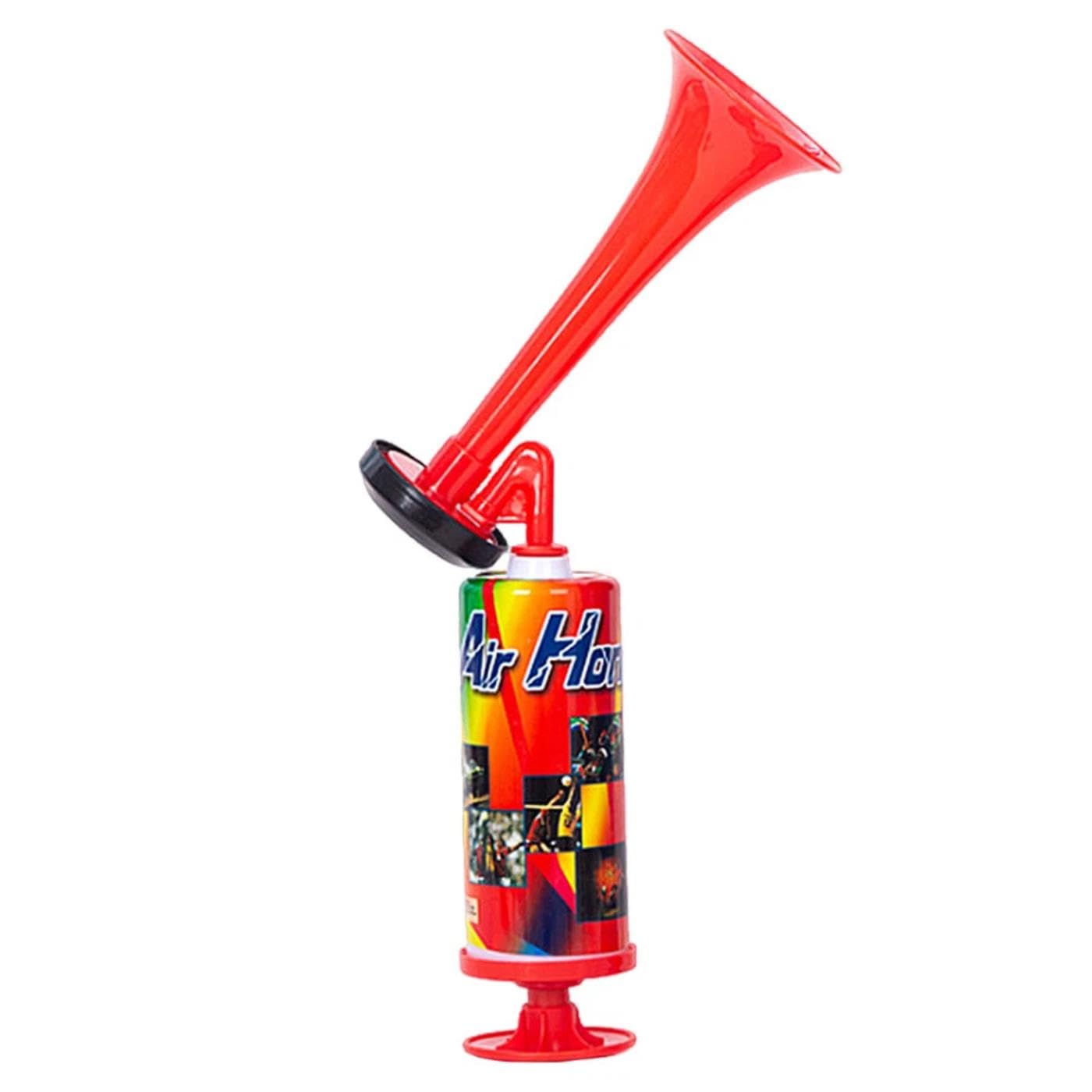 Loud Sound Noise Maker Air Horn Handheld, Marine Safety Airhorn, Portable Horns, Stadium Trumpet for Sports Events, Football Matches Bicycle Signal Trumpet (Red, 1 Pcs)