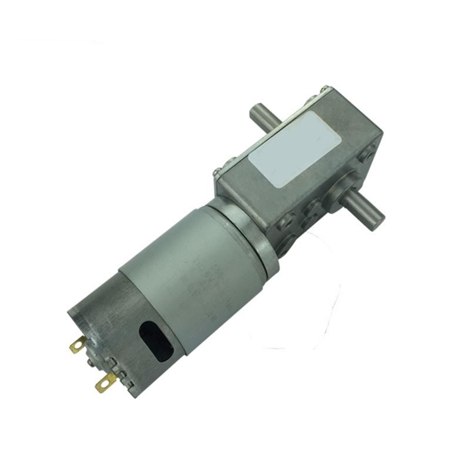 Moteur à engrenages vis sans fin 24V 80RPM double axe miniature
