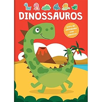 Dinossauros - livro de atividades com adesivos