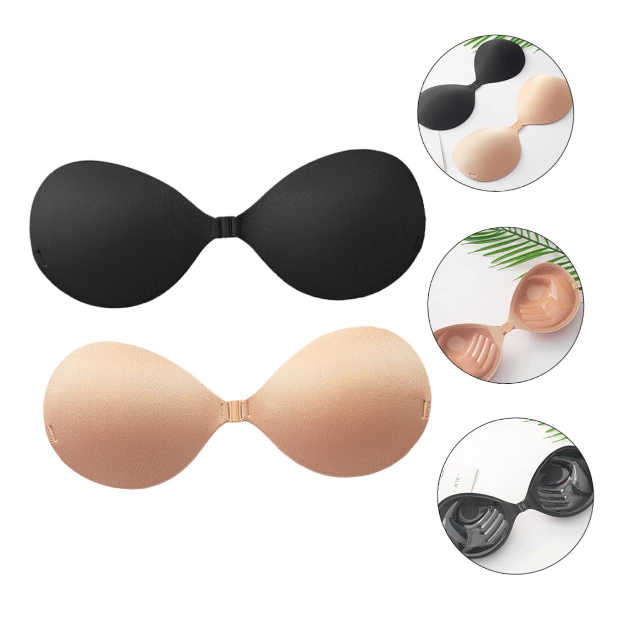 GALPADA Pegatinas de sujetador adhesivo sujetador de vestido sin espalda push up bra sujetadores sin tirantes sujetador de sujetador de gel de sílice
