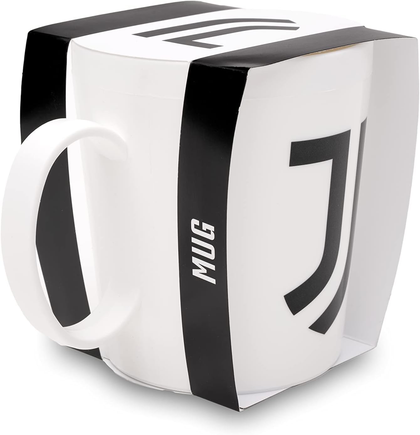 ILS I LOVE SHOPPING Tazza Ufficiale Bicchiere in plastica 360ml per Microonde con manico Tifoso colazione BPA-free Made in Italy (per JUVENTUS)