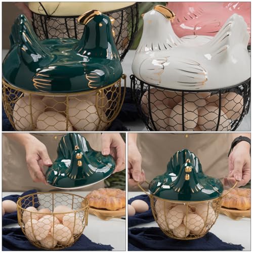 Rangement pratique panier à œufs gain de place vert - 5